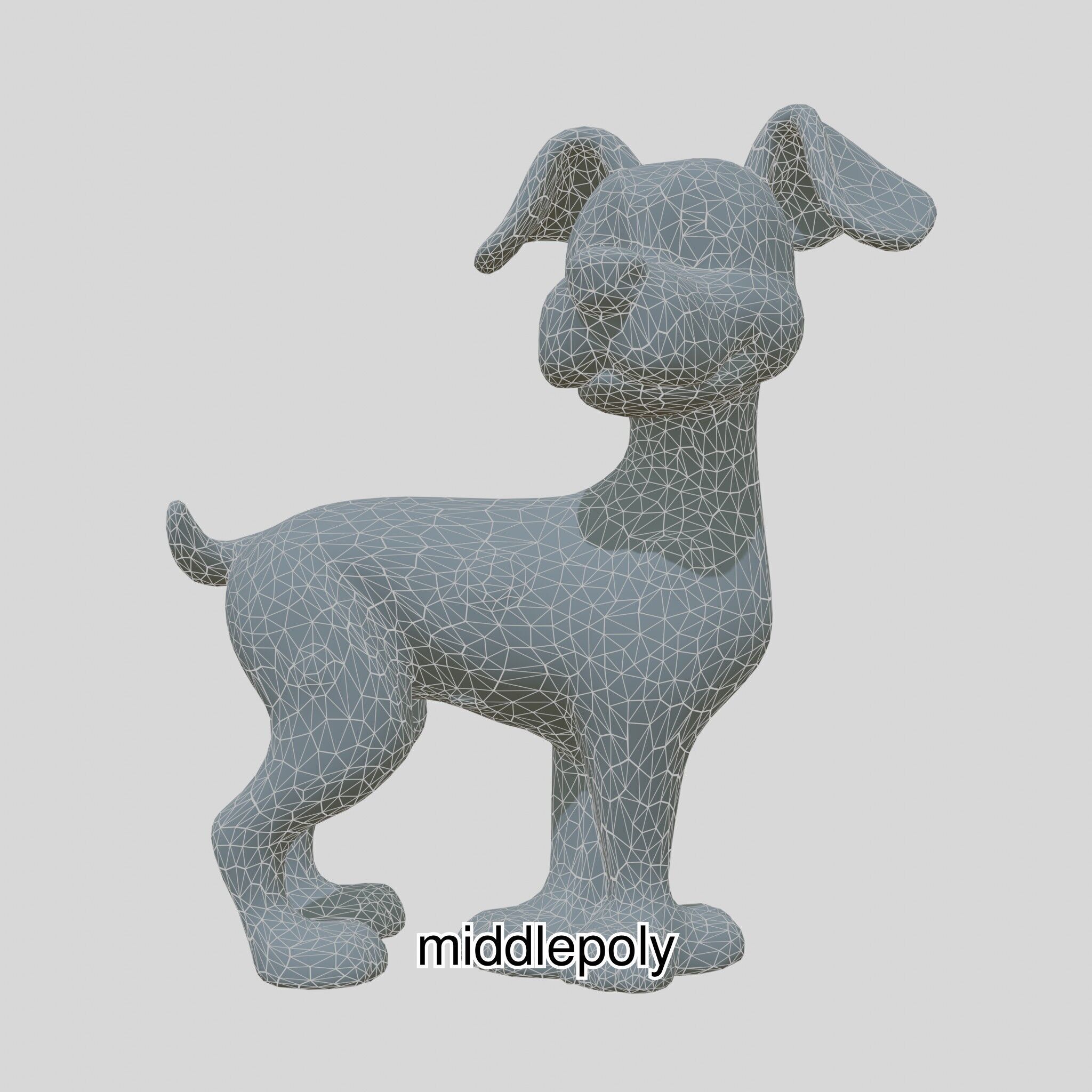 Cartoon Dalmatian Dog 3D Character Model Low-poly 3D model_24