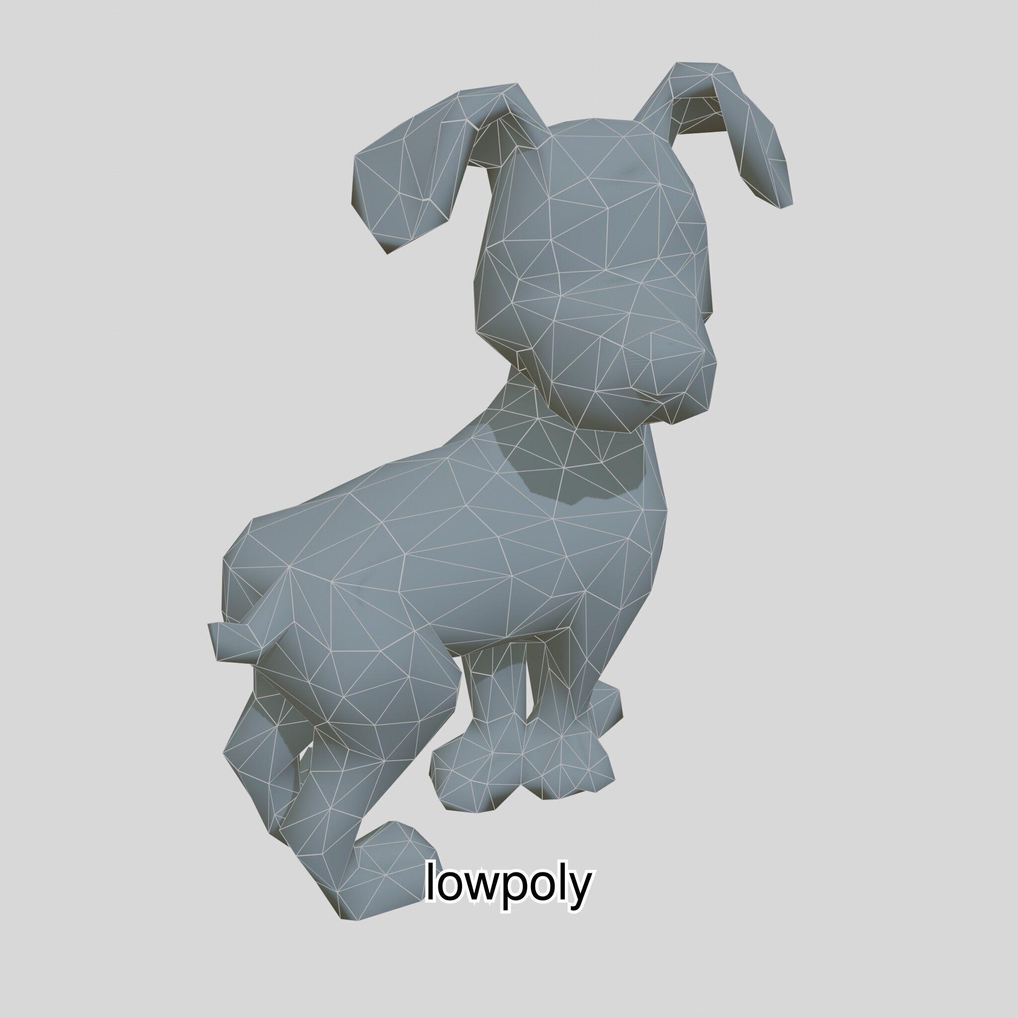 Cartoon Dalmatian Dog 3D Character Model Low-poly 3D model_11