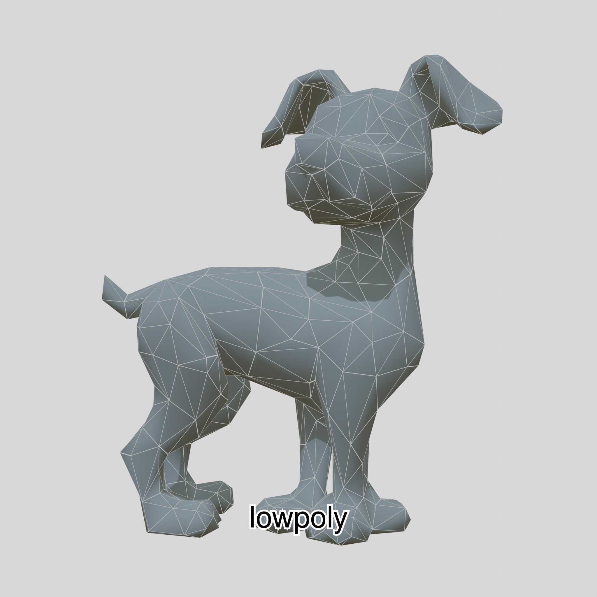 Cartoon Dalmatian Dog 3D Character Model Low-poly 3D model_7
