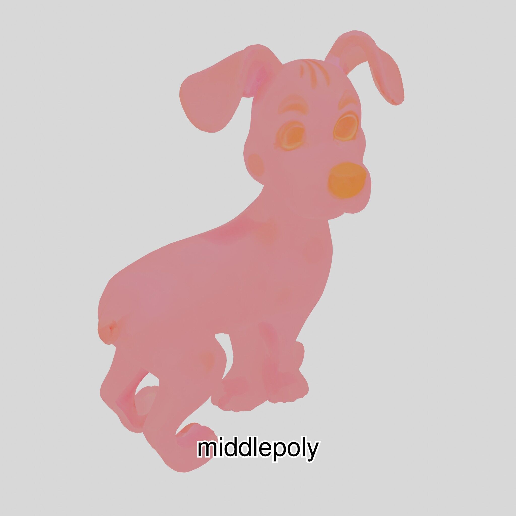 Cartoon Dalmatian Dog 3D Character Model Low-poly 3D model_29