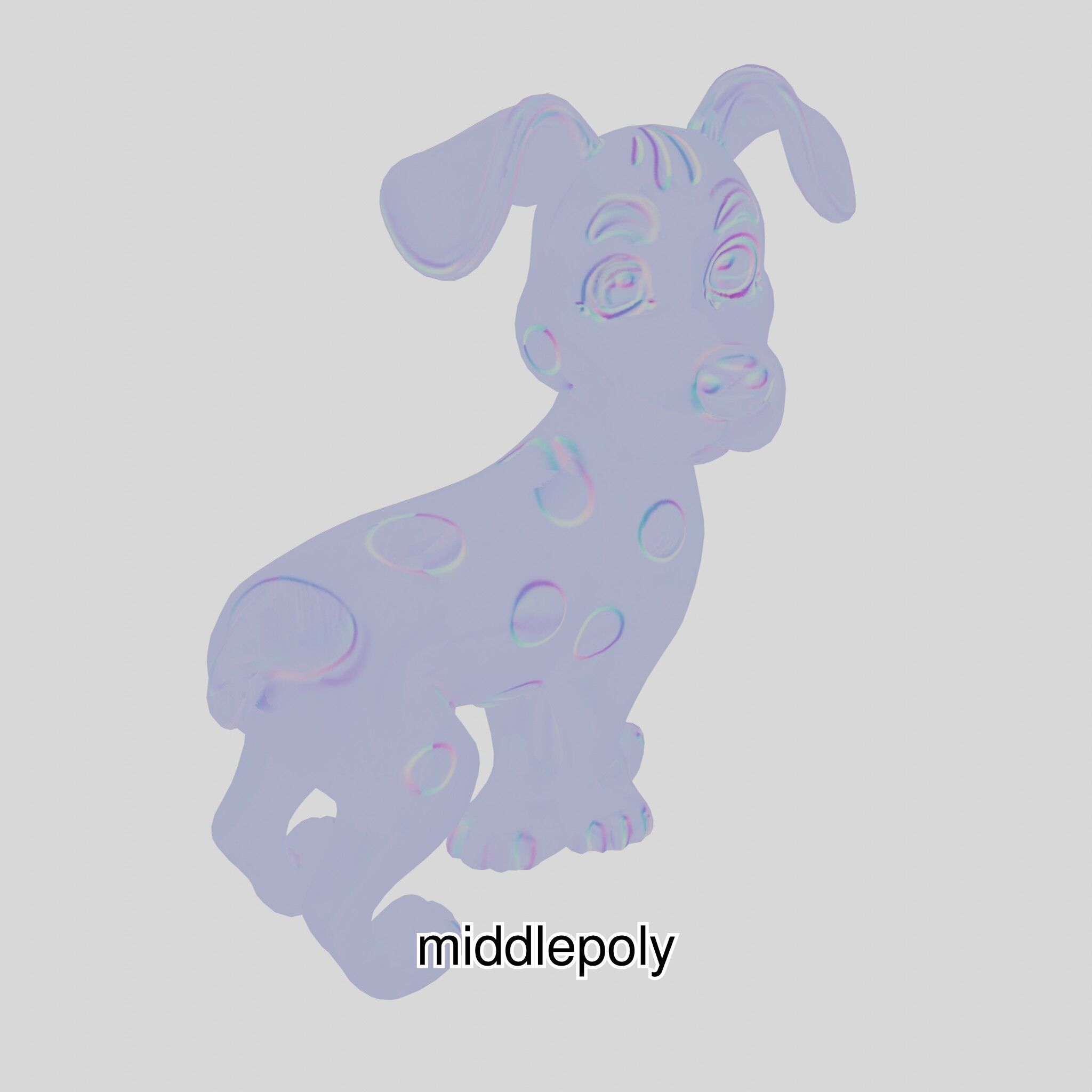 Cartoon Dalmatian Dog 3D Character Model Low-poly 3D model_32