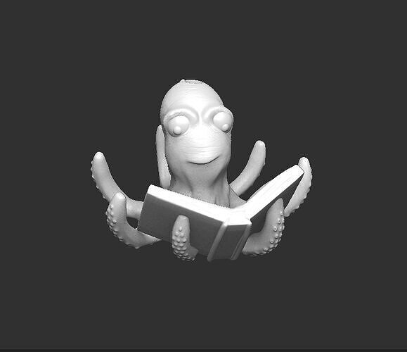 Oliver the Bookish Octopus Free 3D print model