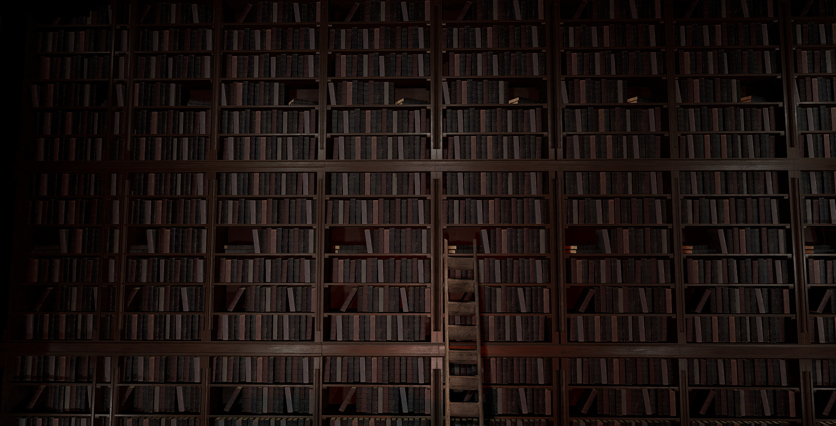 Gothic Victorian Library and Study Room 3D model_15