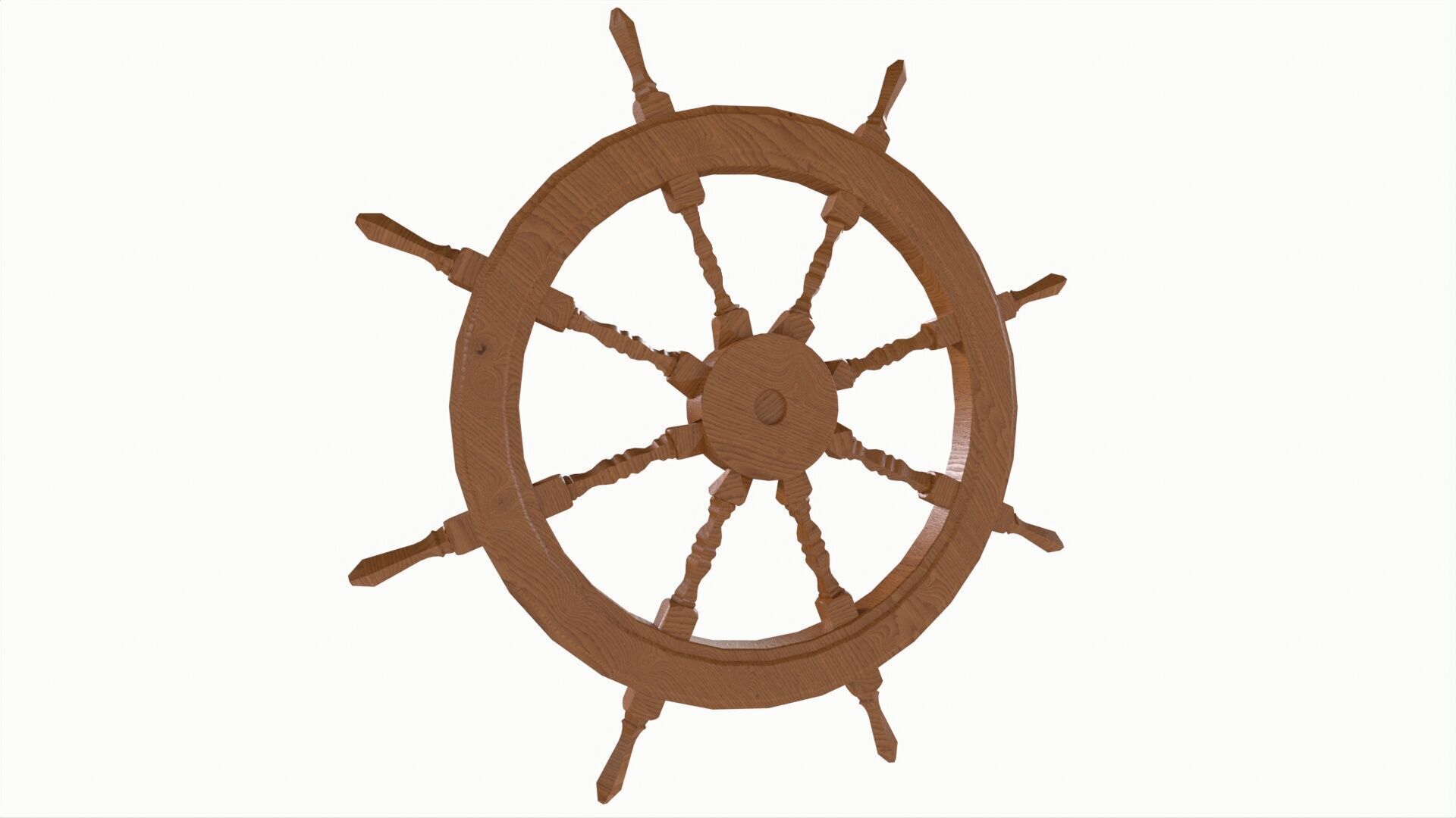 Ship Wheel 3D model_6
