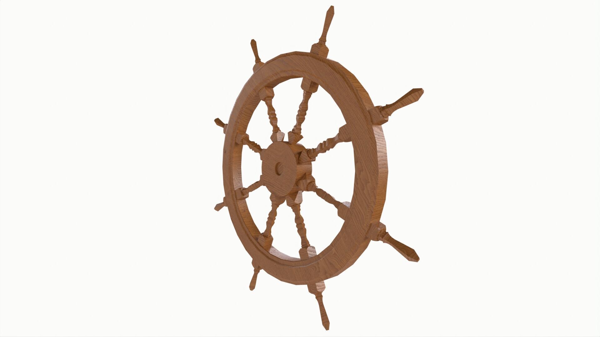 Ship Wheel 3D model_5