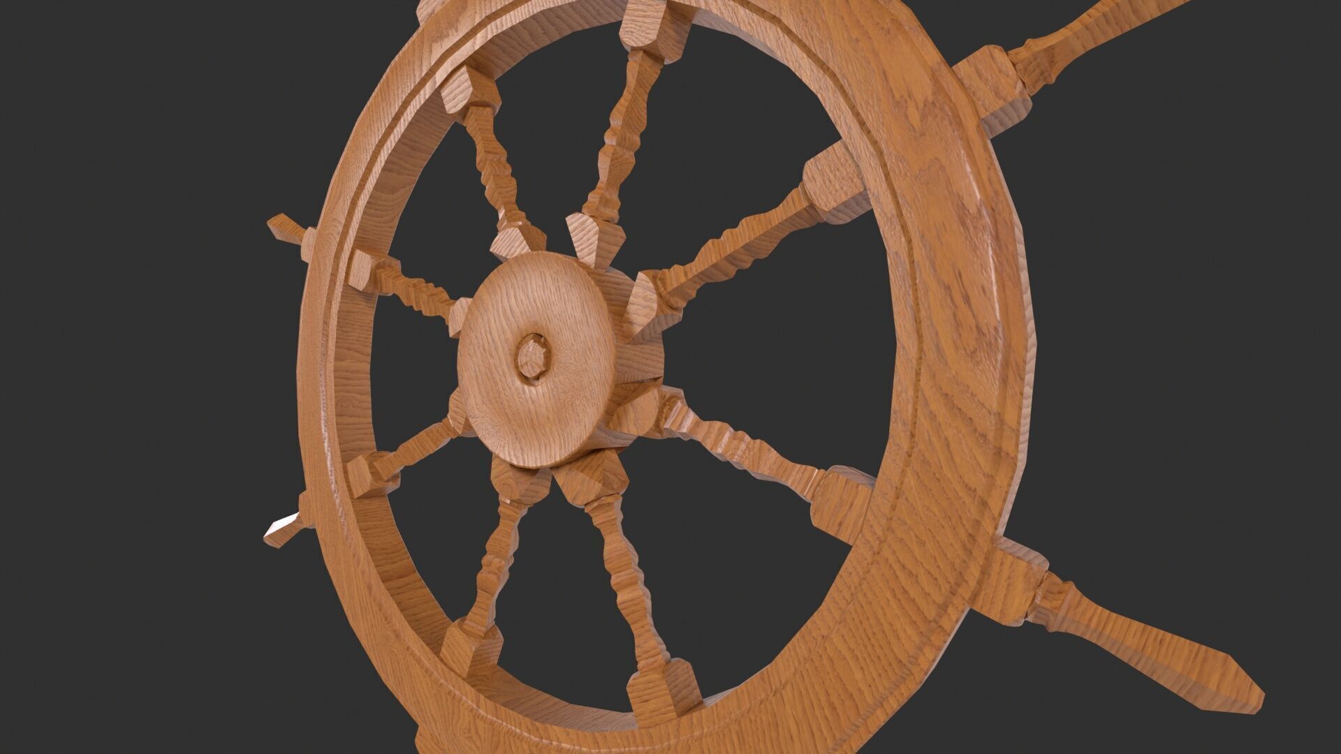 Ship Wheel 3D model_8