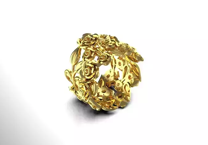 Rose gold STL ring model gr0015