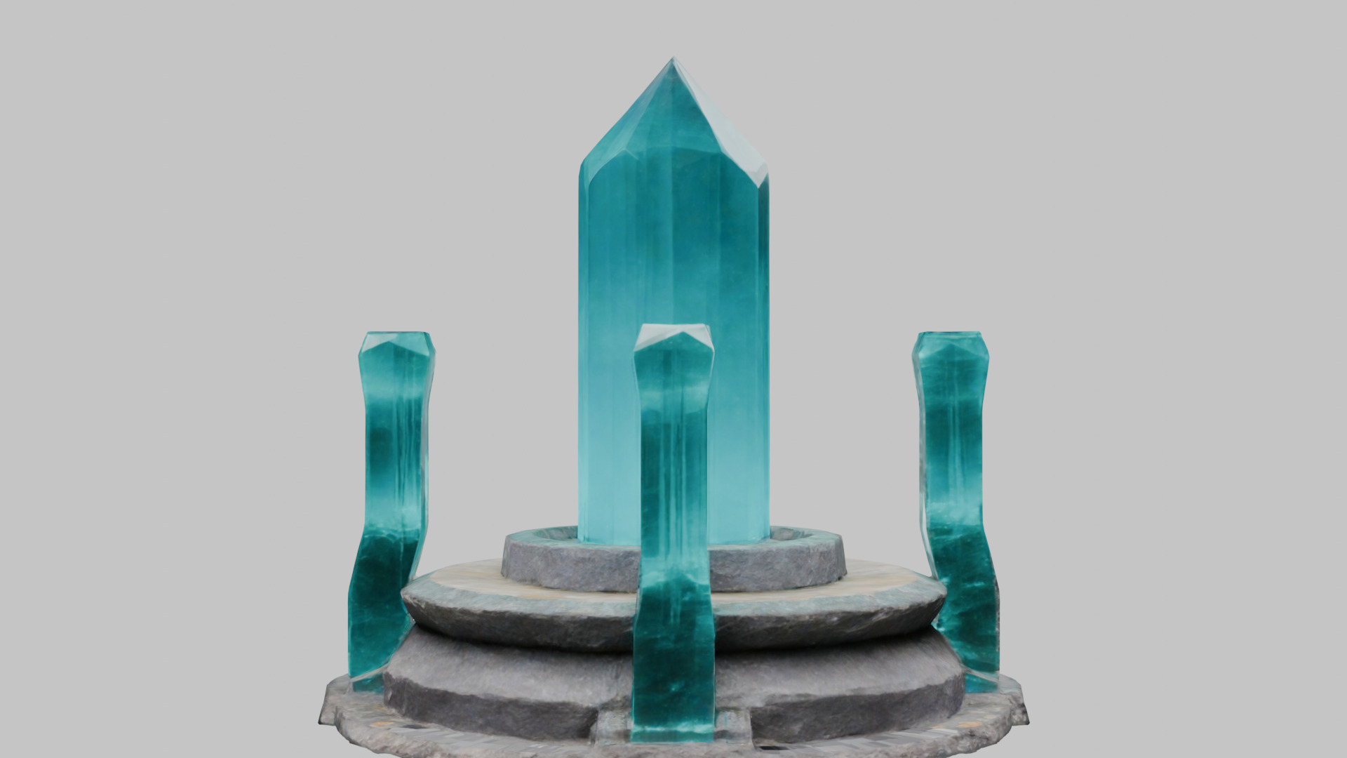 Medieval Fantay Stylized Crystal Pillar Low-poly 3D model_15