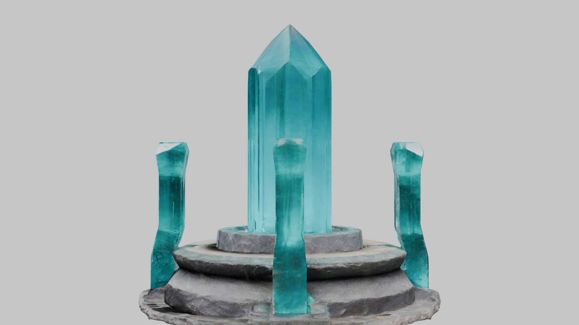 Medieval Fantay Stylized Crystal Pillar Low-poly 3D model_4