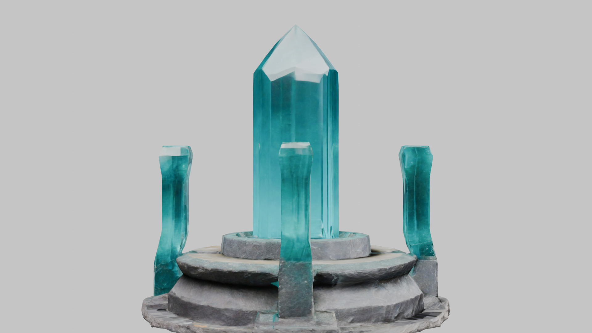 Medieval Fantay Stylized Crystal Pillar Low-poly 3D model_11