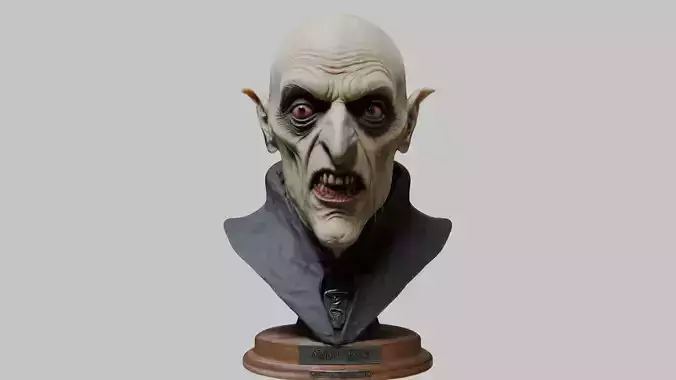 Vampire Bust 3D Model - Detailed Horror Character