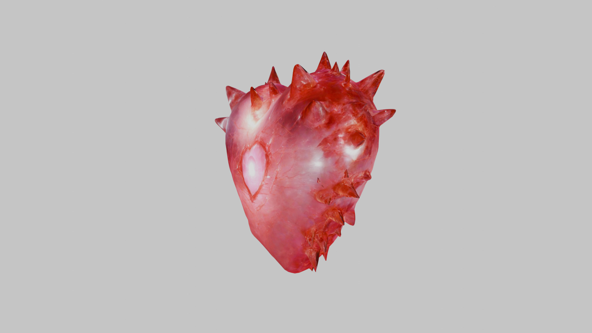 Valentines Day Thorny Heart - 3D Model of a stylized Heart Low-poly 3D model_12
