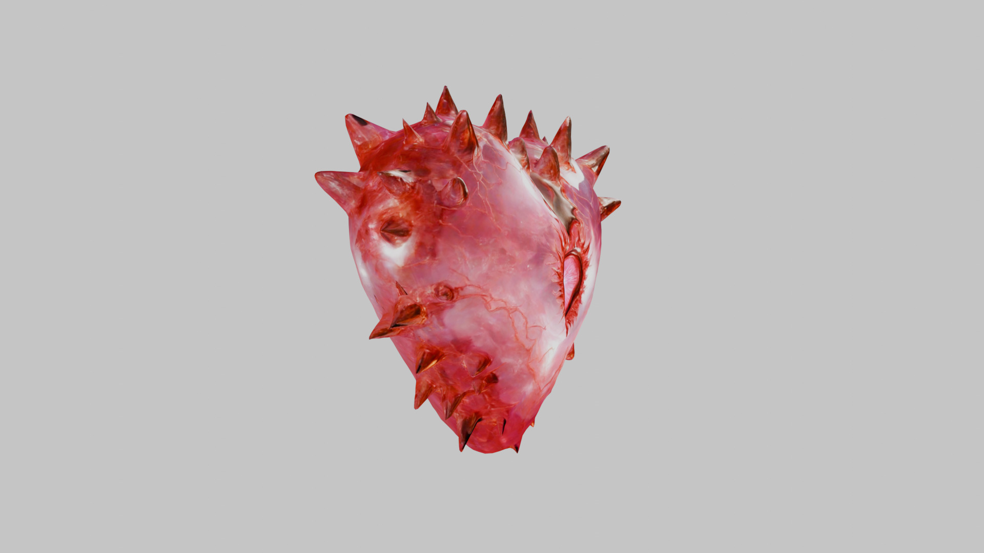 Valentines Day Thorny Heart - 3D Model of a stylized Heart Low-poly 3D model_10