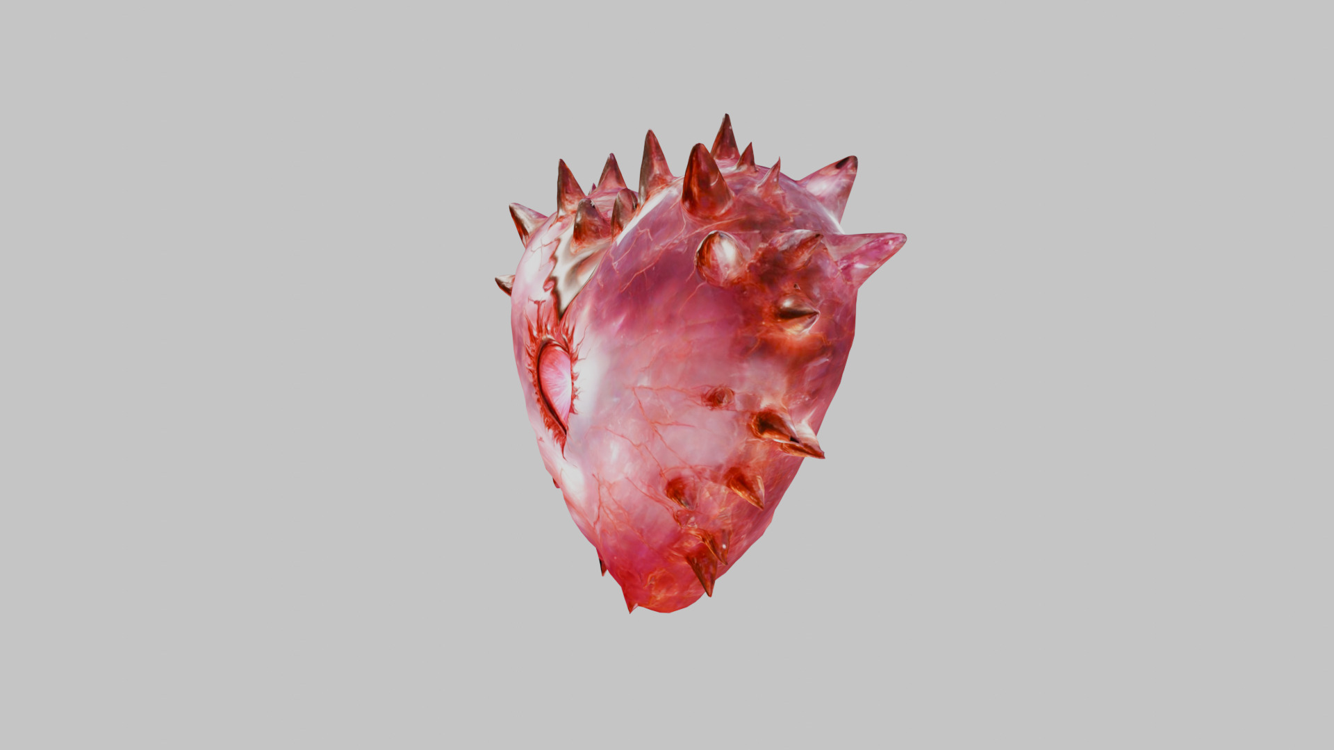 Valentines Day Thorny Heart - 3D Model of a stylized Heart Low-poly 3D model_5