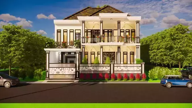 modern house with rooftop