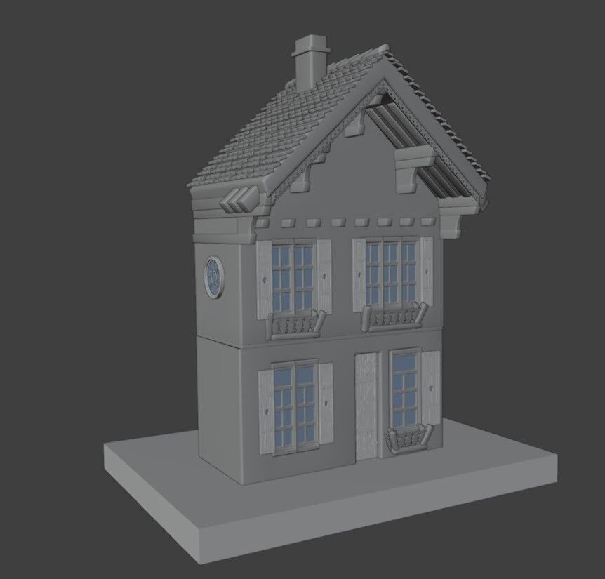 Alpine House Low-poly 3D model_11