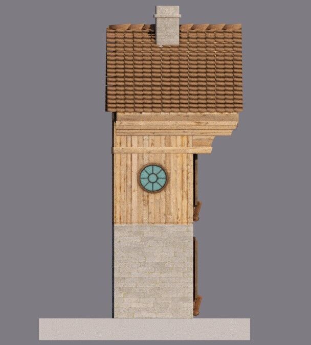 Alpine House Low-poly 3D model_3