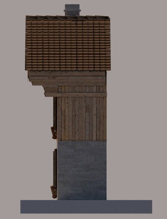 Alpine House Low-poly 3D model_4