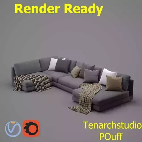 tenarchstudio  blanche katarina sectional sofa render ready 3D model