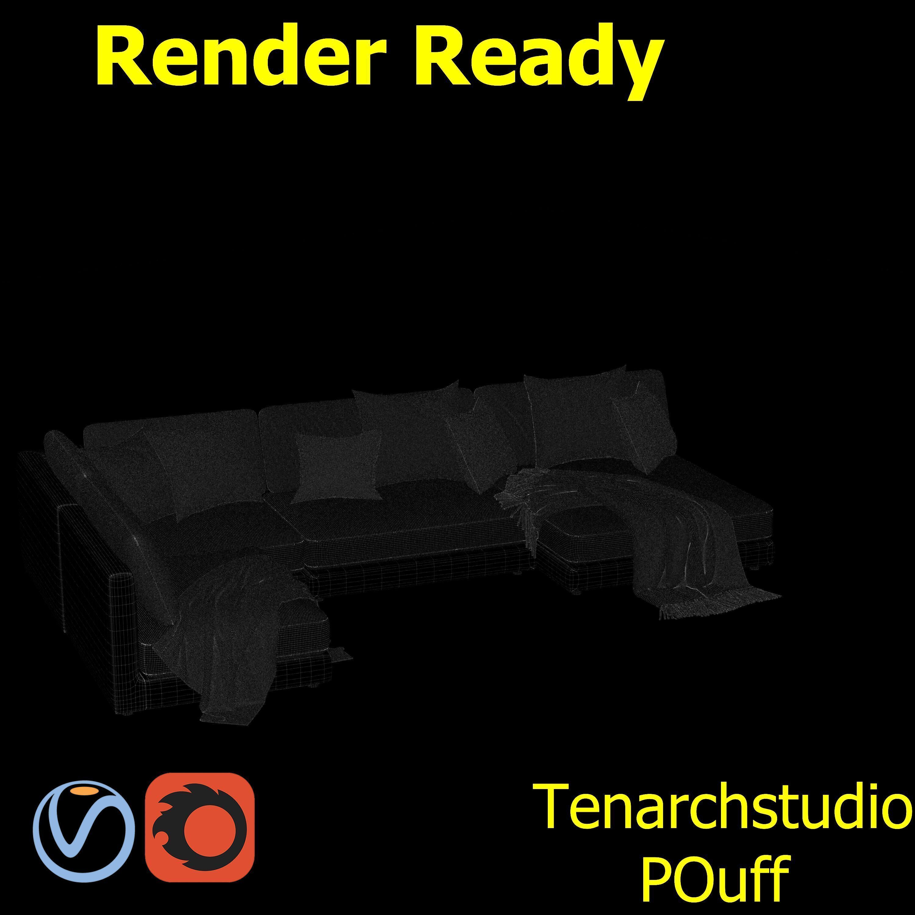tenarchstudio  blanche katarina sectional sofa render ready 3D model_13