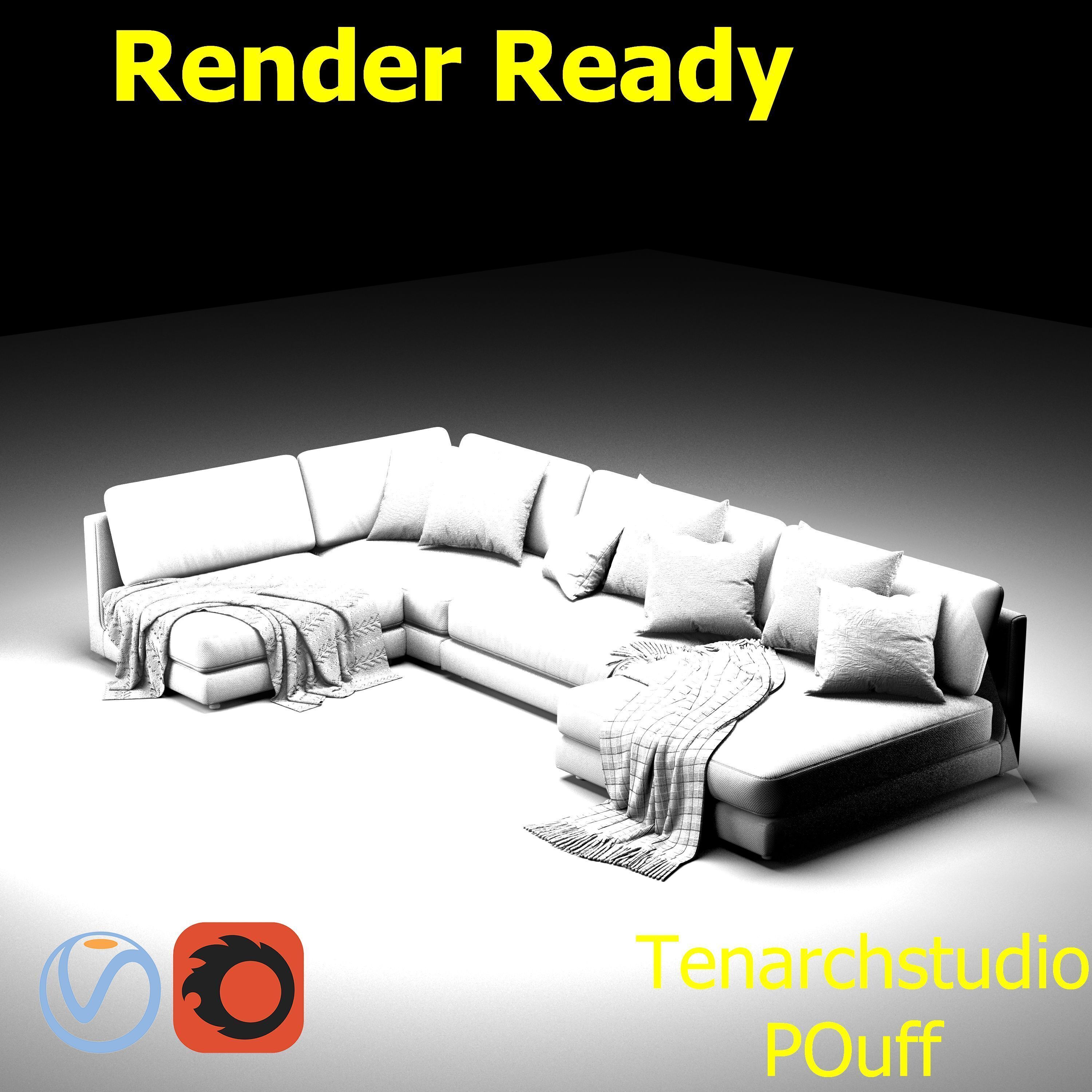 tenarchstudio  blanche katarina sectional sofa render ready 3D model_2