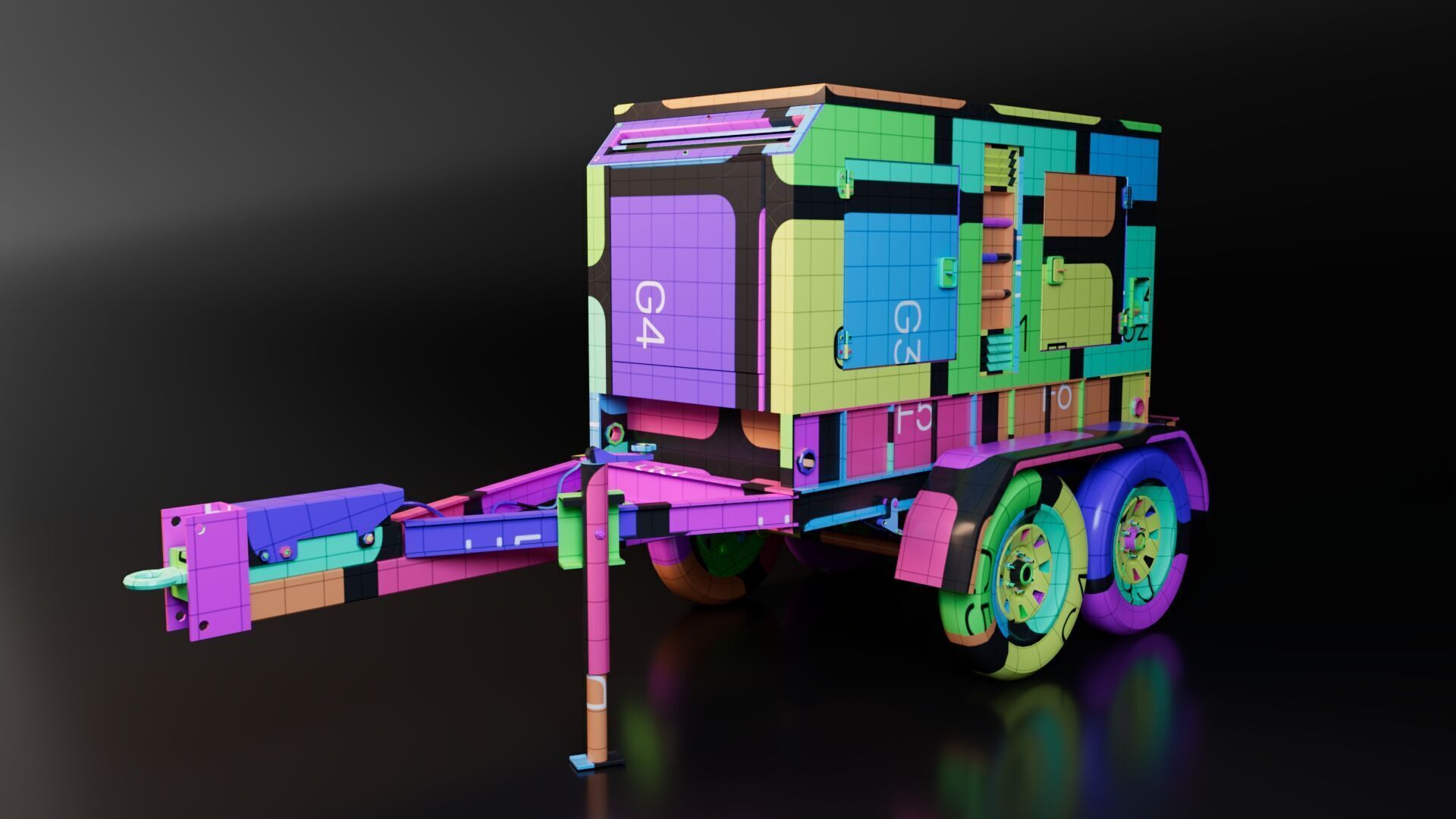 Construction Site Generator Low-poly 3D model_9