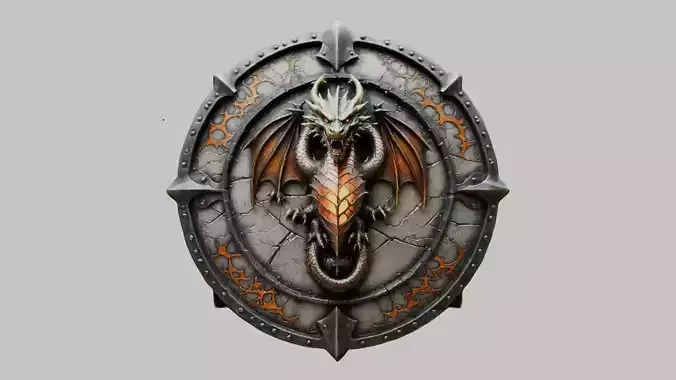 Medieval Fantasy DRagon Shield