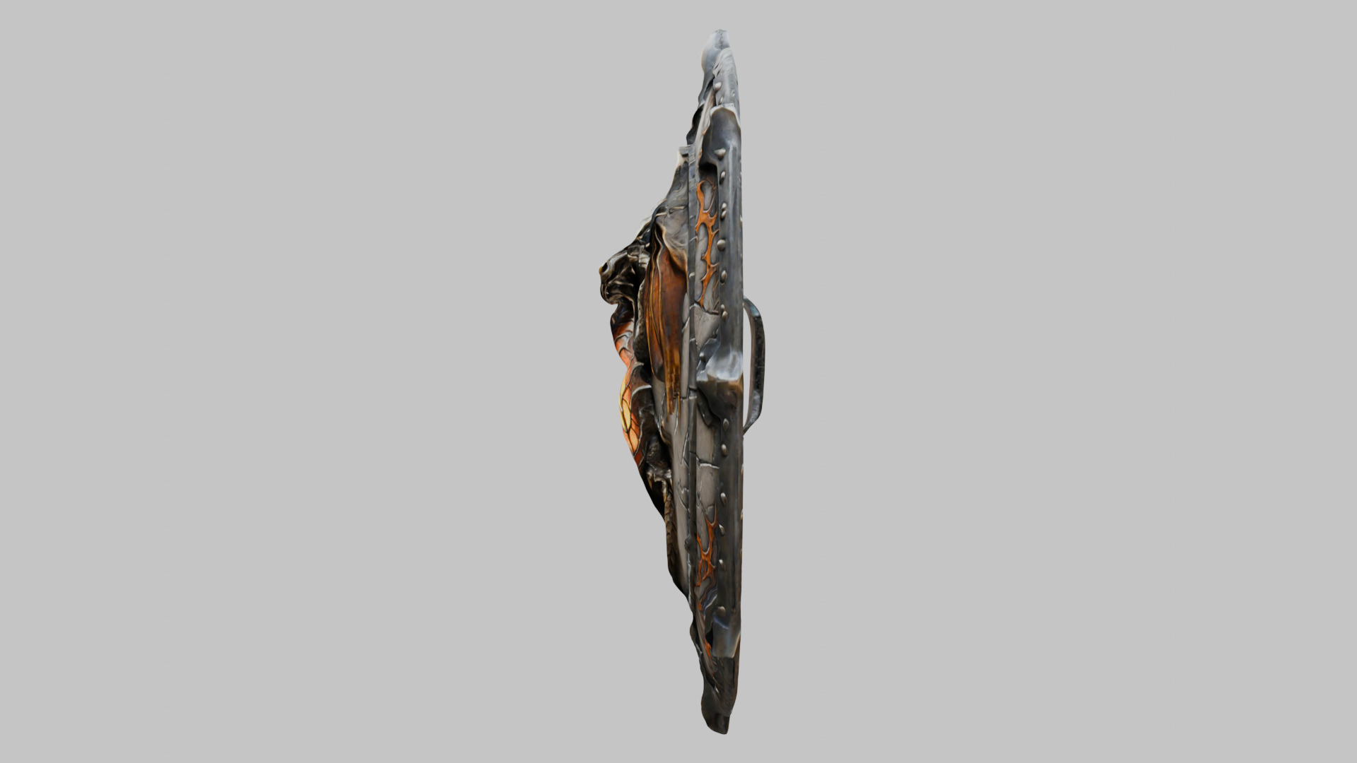 Medieval Fantasy DRagon Shield Low-poly 3D model_4