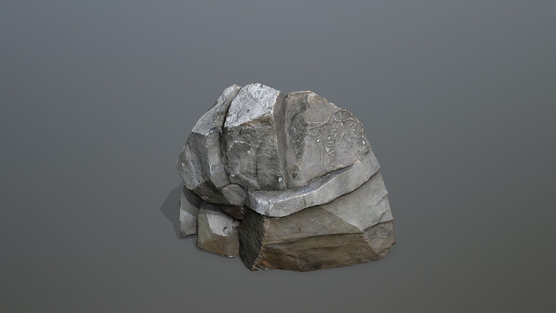 cliff rocks   Low-poly 3D model_12