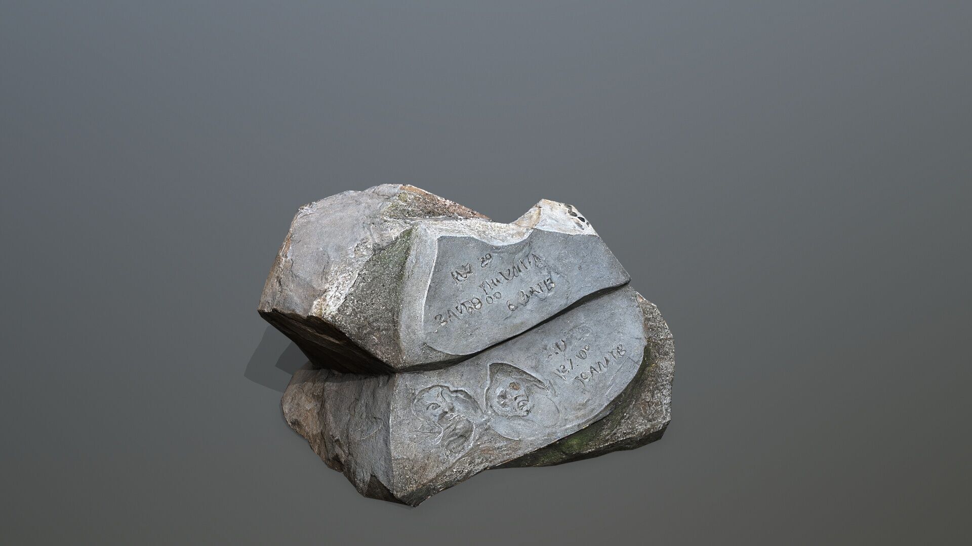 cliff rocks   Low-poly 3D model_11