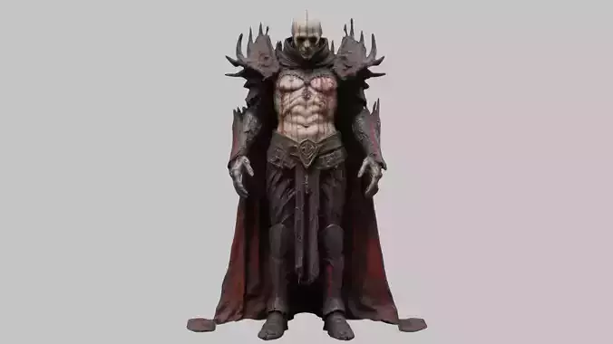 Dark Knight Warrior - Fantasy 3D Model Low-poly 3D model