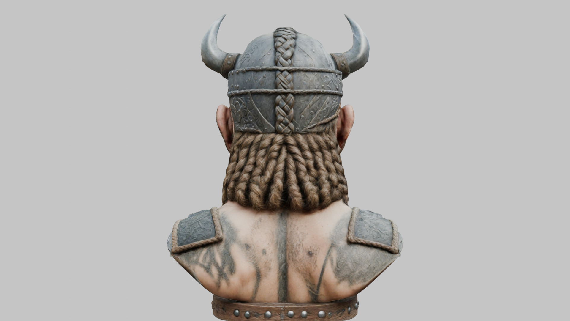Viking Warrior Bust 3D Model - High-Quality Low-poly 3D model_15