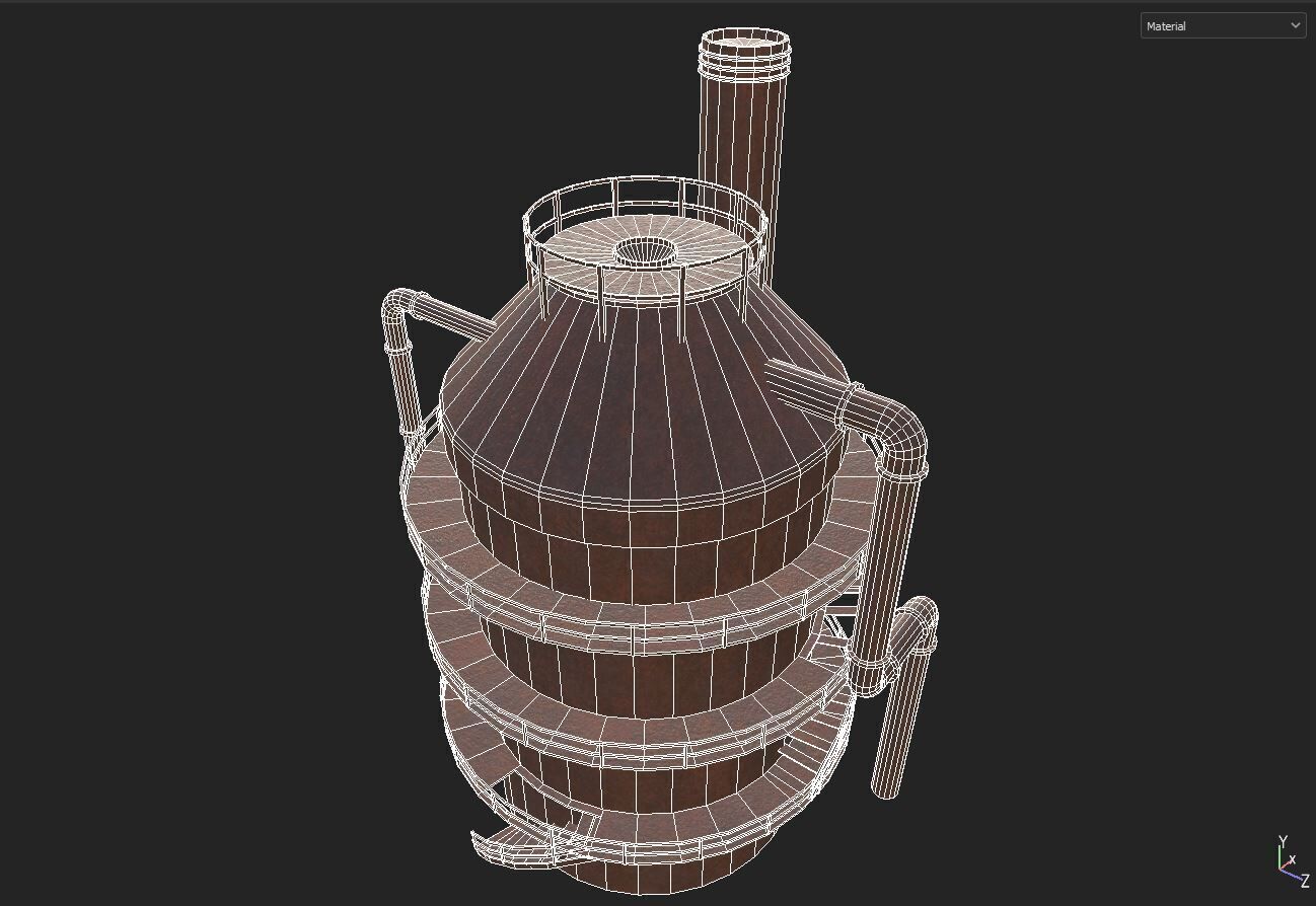 Tanker Low-poly 3D model_7