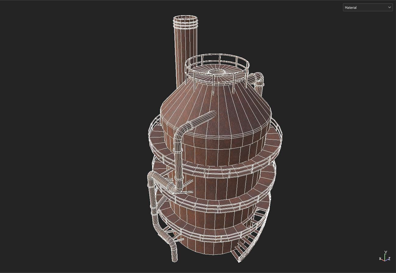 Tanker Low-poly 3D model_6