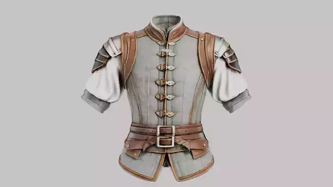 Medieval Jerkin 3D Model - Realistic Clothing