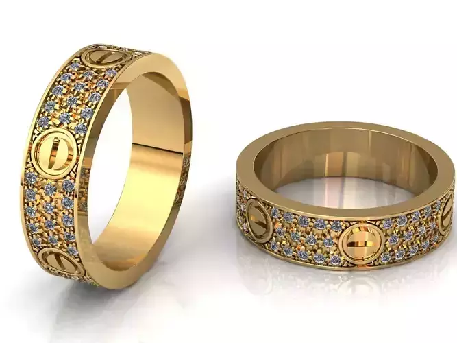 Love Ring C Pave Big Size