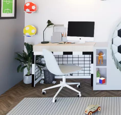 Soccer Goal-Themed Desk 3D model_0