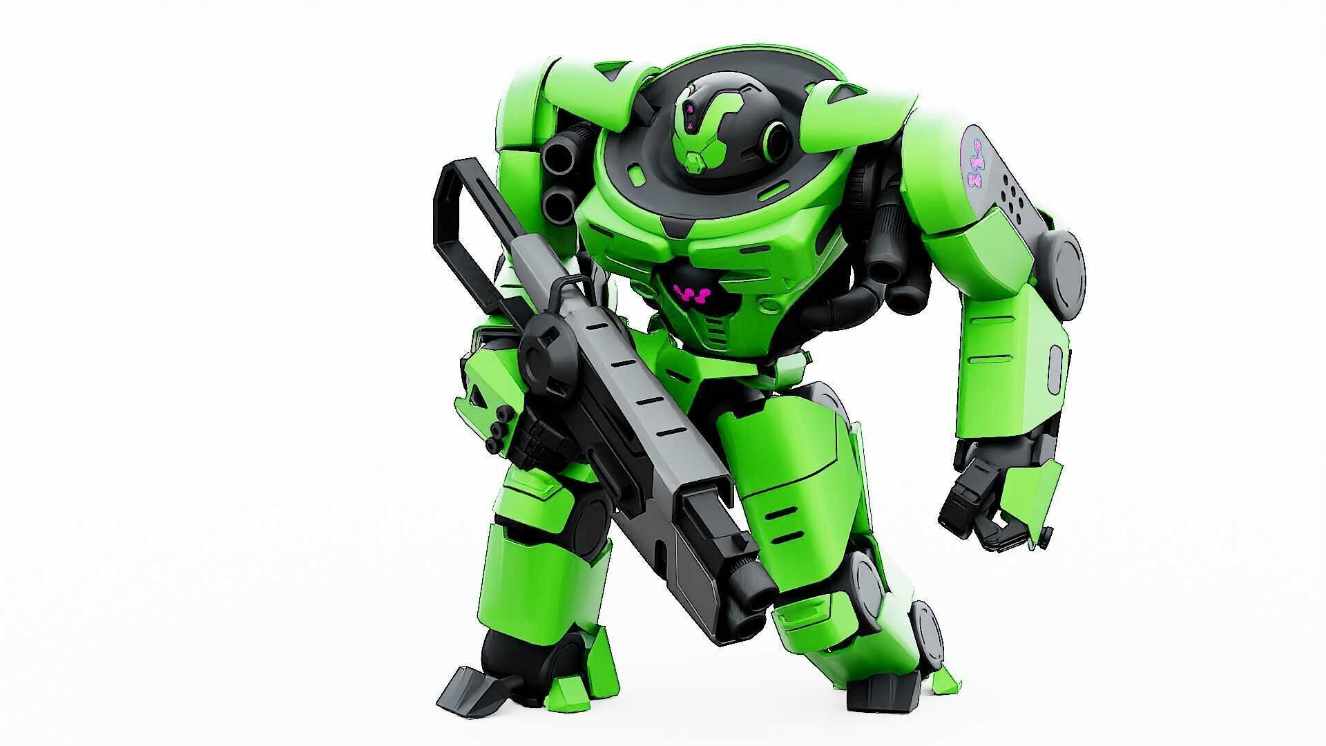 DOOM FIGHTER V-8  Rigged for Unreal Engine - Unity - MIXAMO 3D model_6