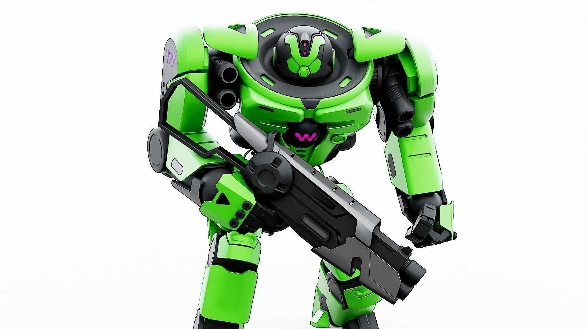 DOOM FIGHTER V-8  Rigged for Unreal Engine - Unity - MIXAMO 3D model_3