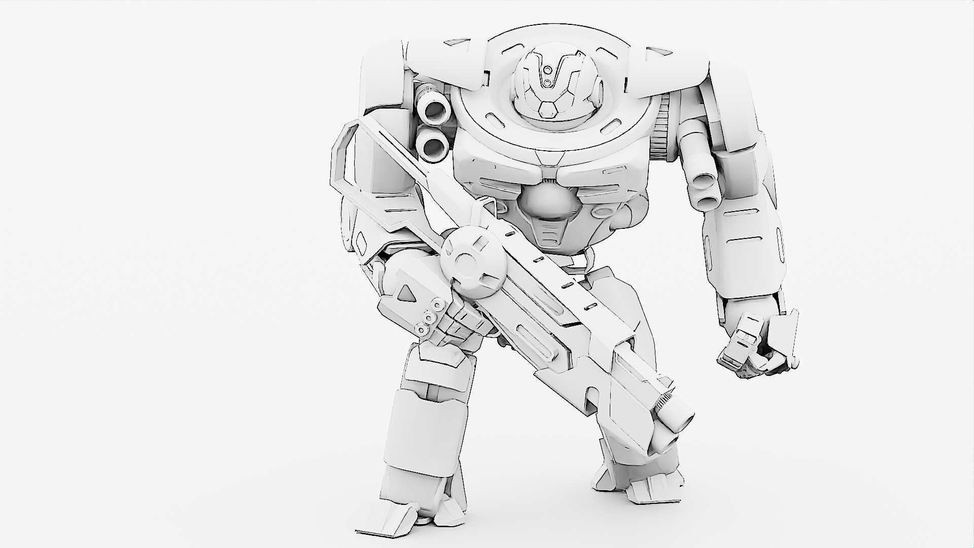 DOOM FIGHTER V-8  Rigged for Unreal Engine - Unity - MIXAMO 3D model_32