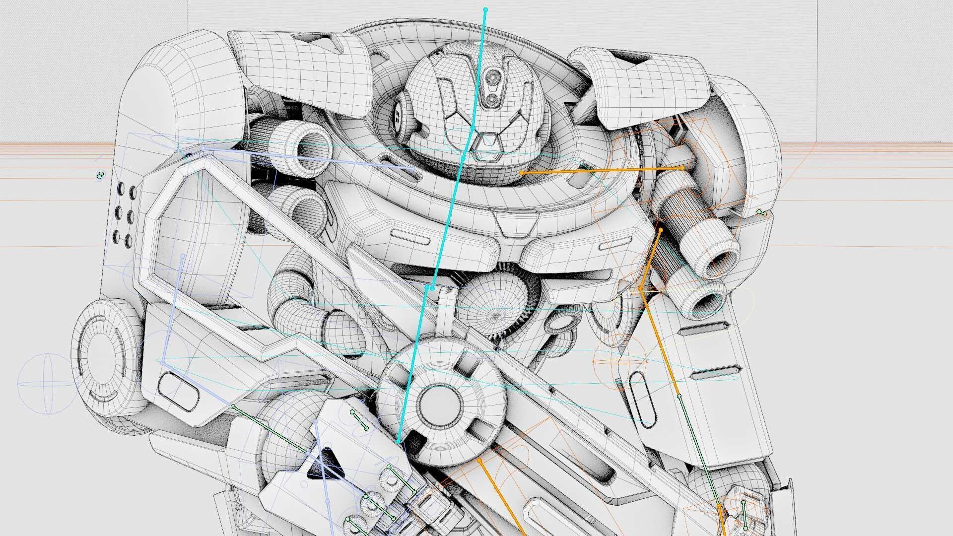 DOOM FIGHTER V-8  Rigged for Unreal Engine - Unity - MIXAMO 3D model_42