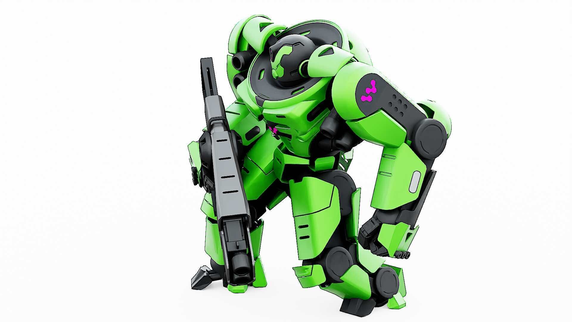 DOOM FIGHTER V-8  Rigged for Unreal Engine - Unity - MIXAMO 3D model_8