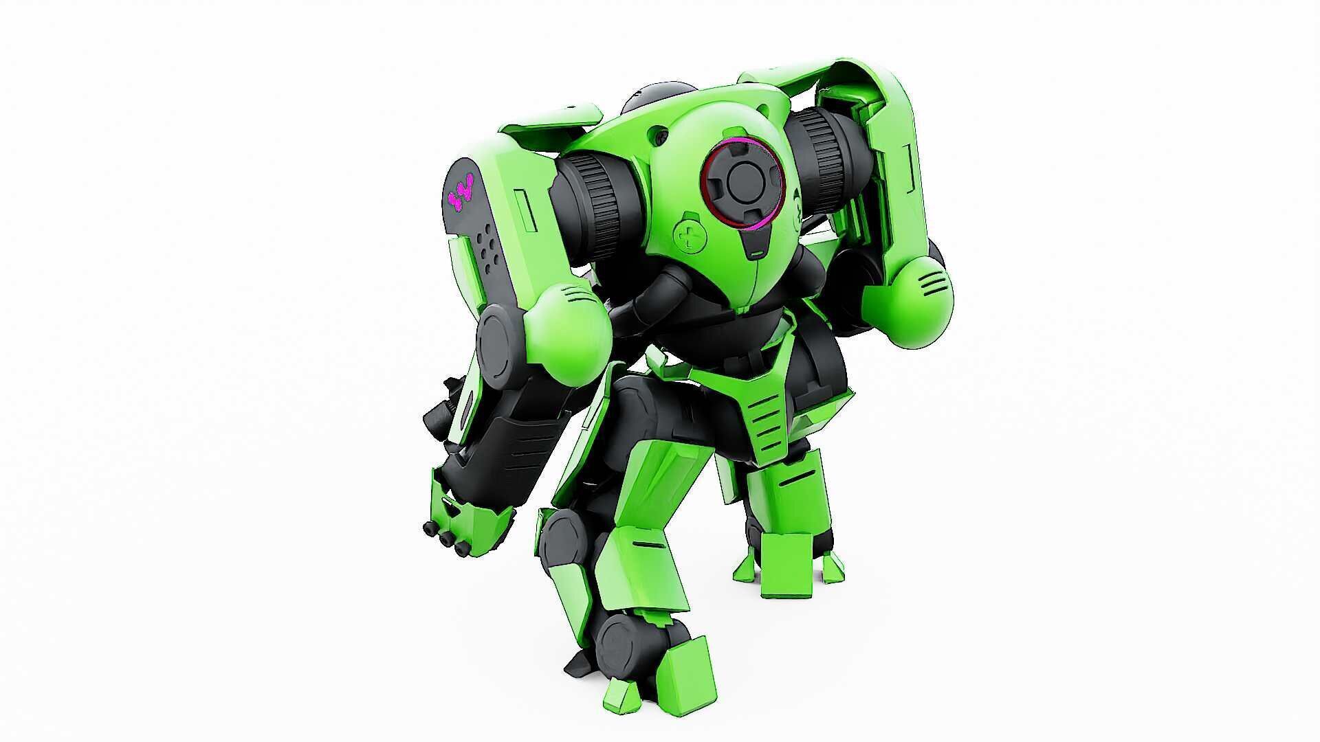 DOOM FIGHTER V-8  Rigged for Unreal Engine - Unity - MIXAMO 3D model_15