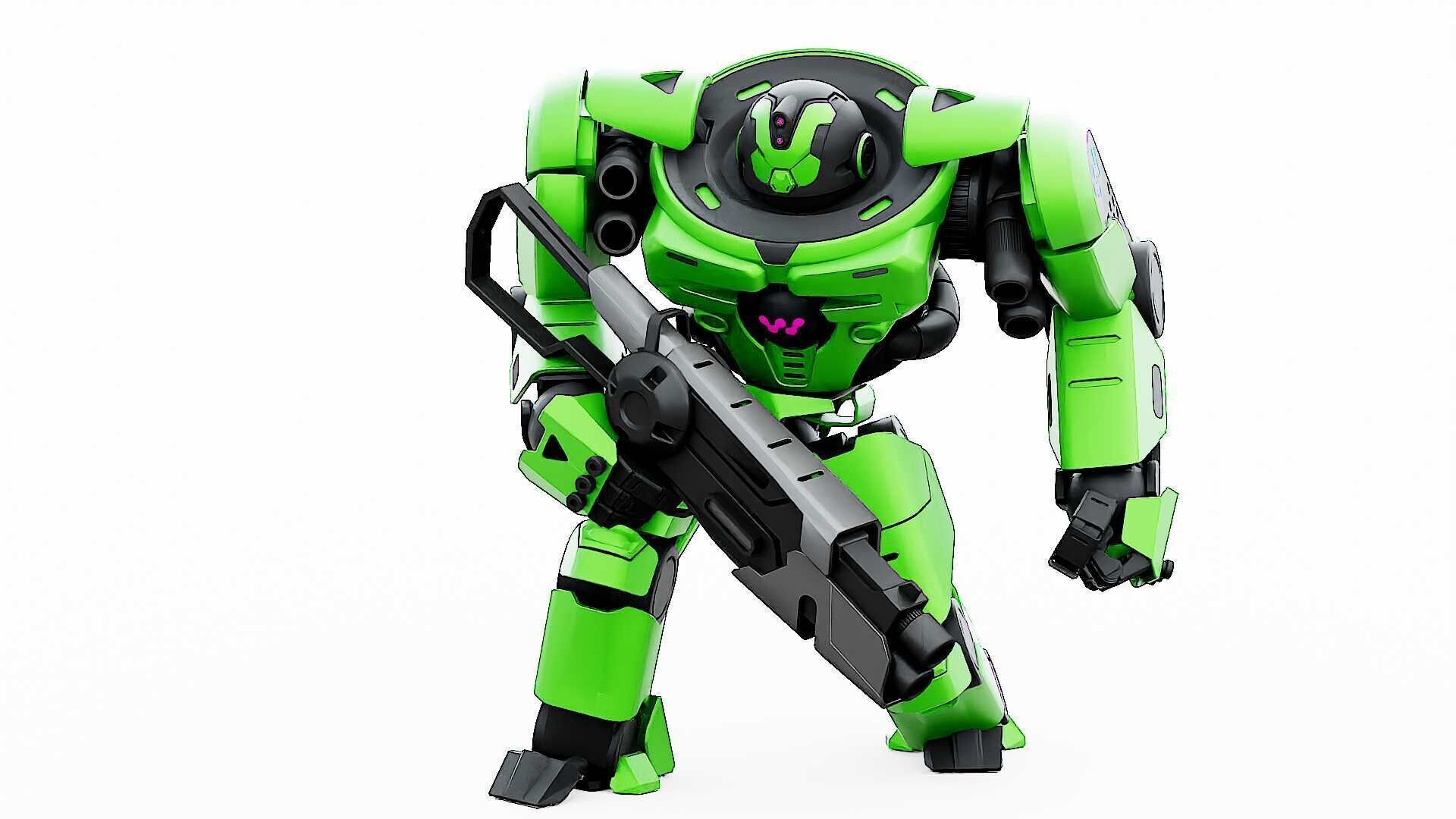 DOOM FIGHTER V-8  Rigged for Unreal Engine - Unity - MIXAMO 3D model_5