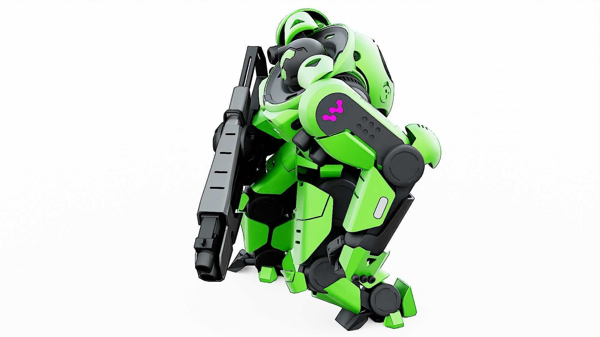 DOOM FIGHTER V-8  Rigged for Unreal Engine - Unity - MIXAMO 3D model_10