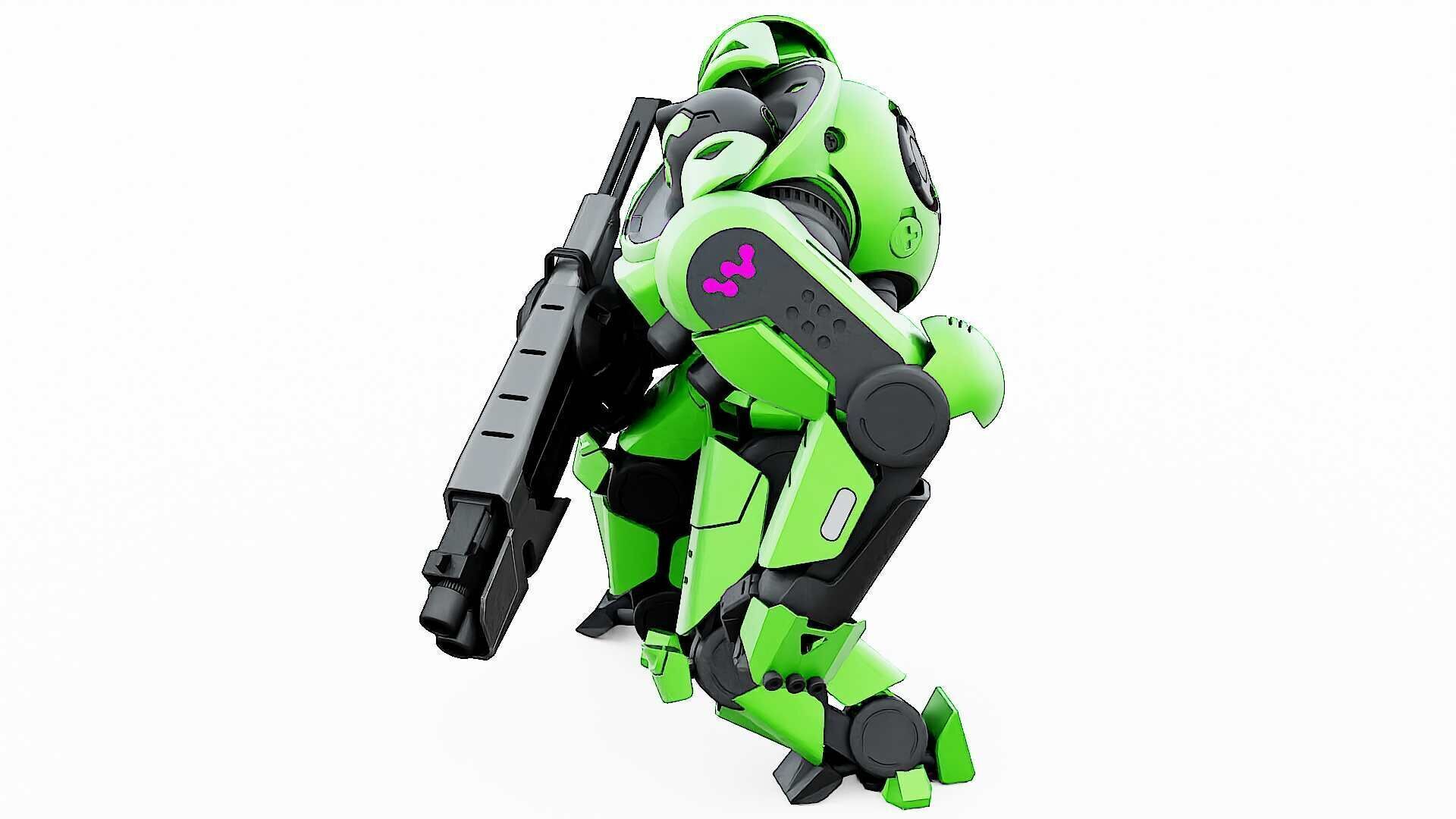 DOOM FIGHTER V-8  Rigged for Unreal Engine - Unity - MIXAMO 3D model_11