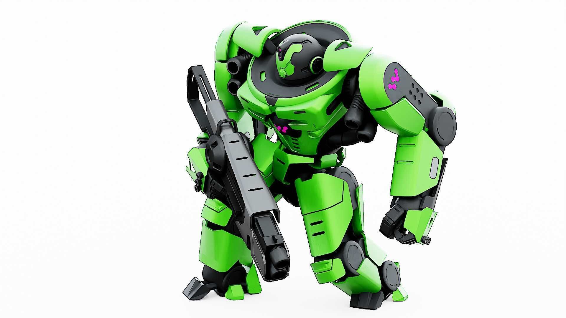 DOOM FIGHTER V-8  Rigged for Unreal Engine - Unity - MIXAMO 3D model_7