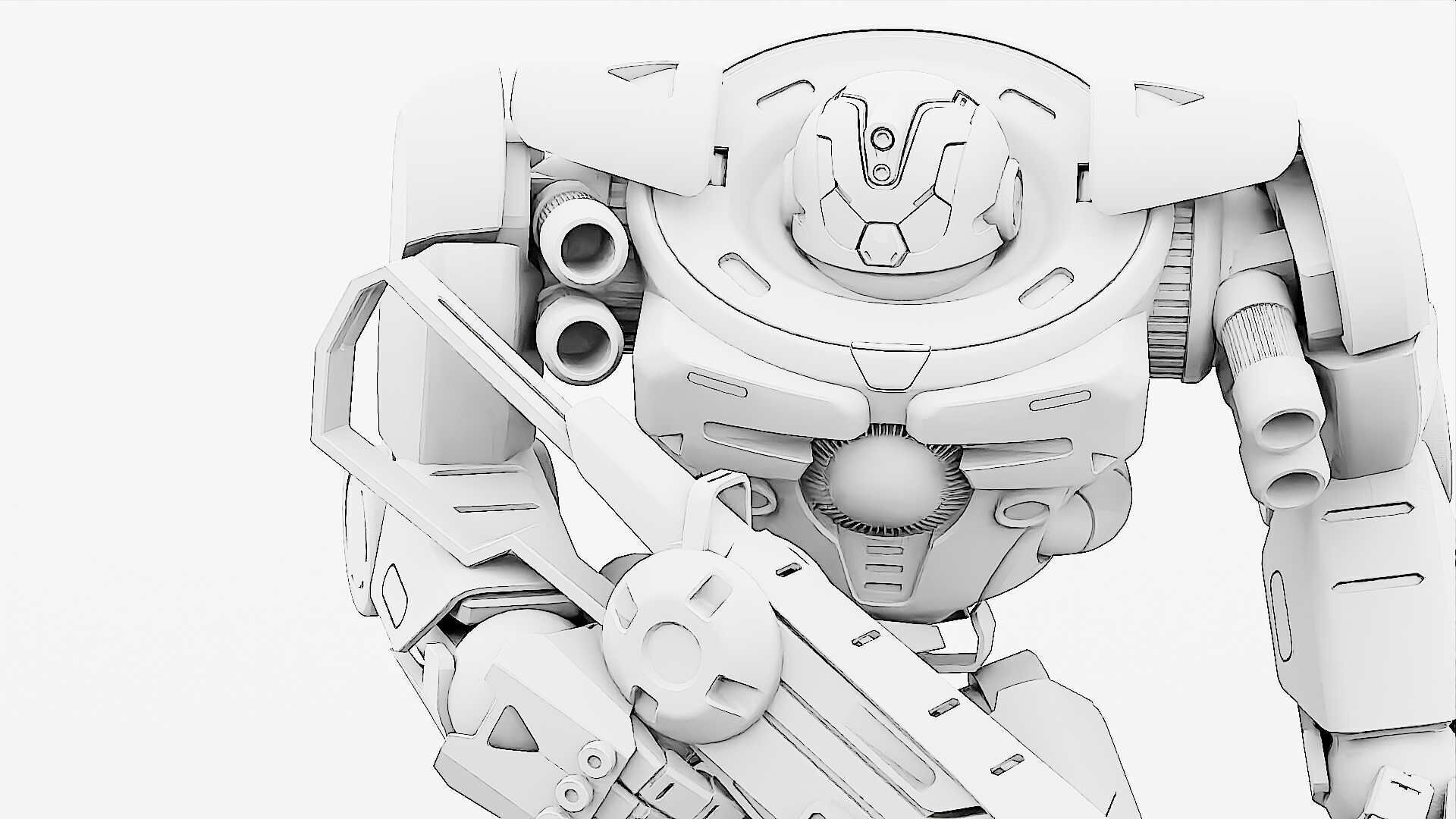 DOOM FIGHTER V-8  Rigged for Unreal Engine - Unity - MIXAMO 3D model_34