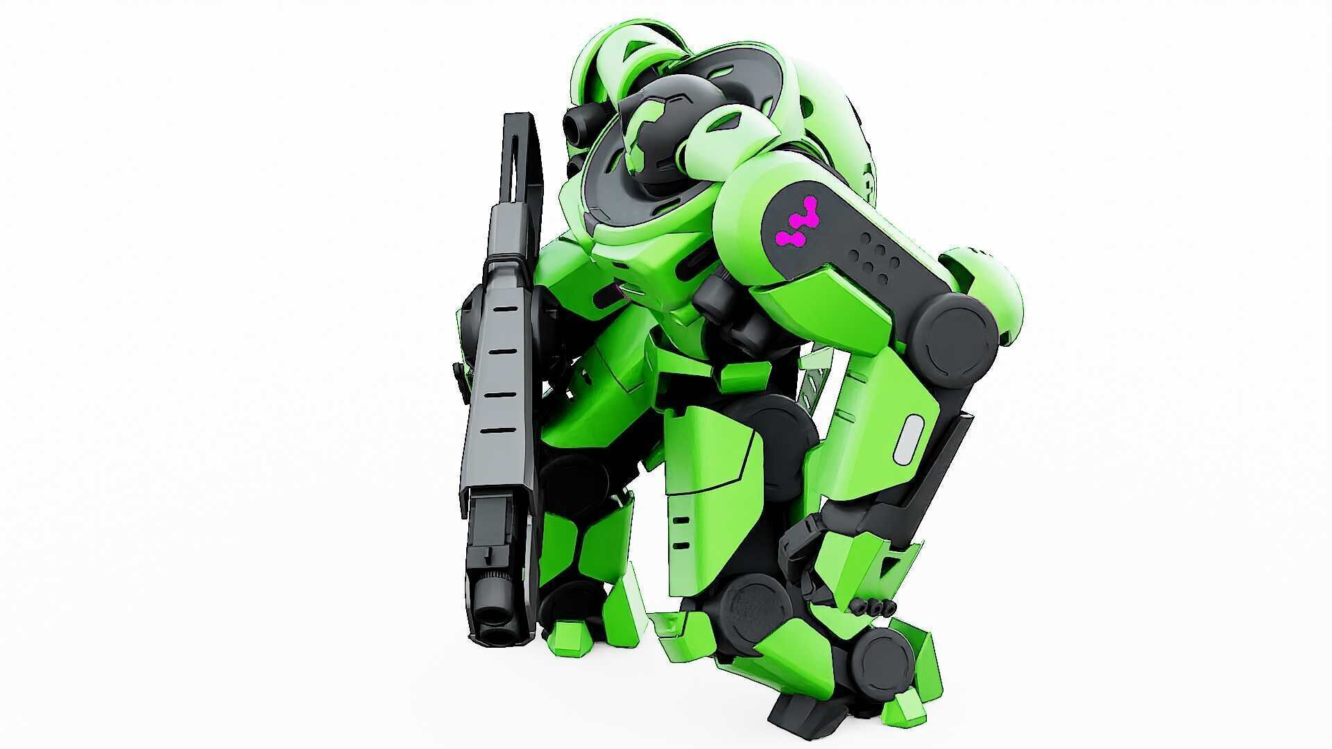 DOOM FIGHTER V-8  Rigged for Unreal Engine - Unity - MIXAMO 3D model_9