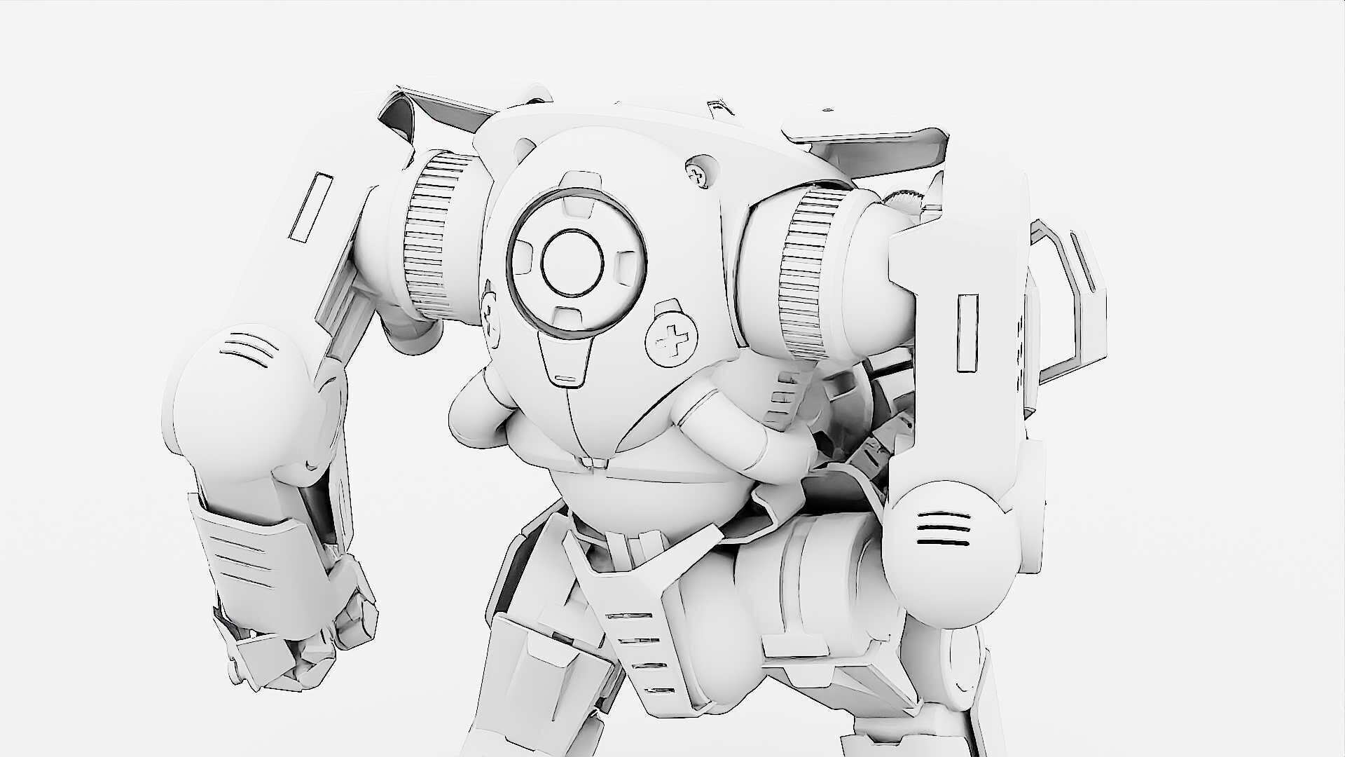 DOOM FIGHTER V-8  Rigged for Unreal Engine - Unity - MIXAMO 3D model_35